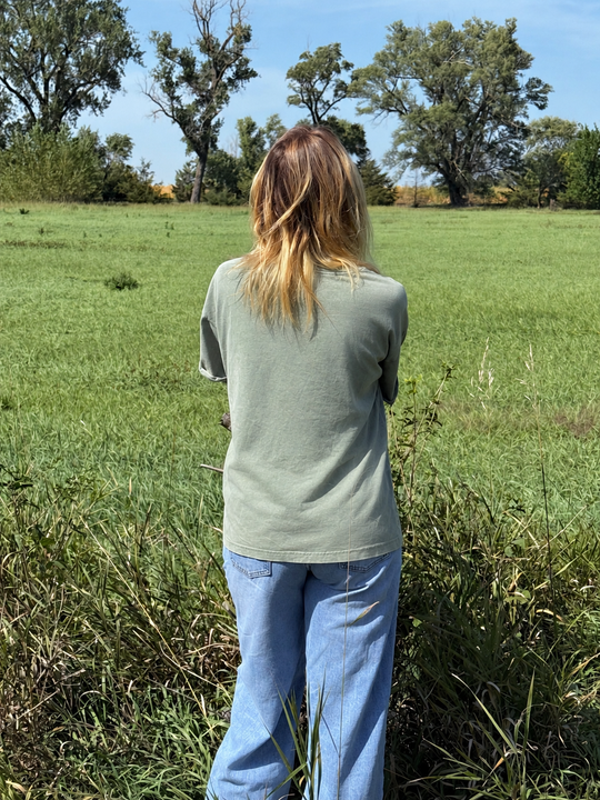 Freebird Tee - Stone Washed (Green)