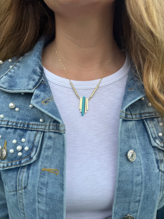 Turquoise Crystal Necklace