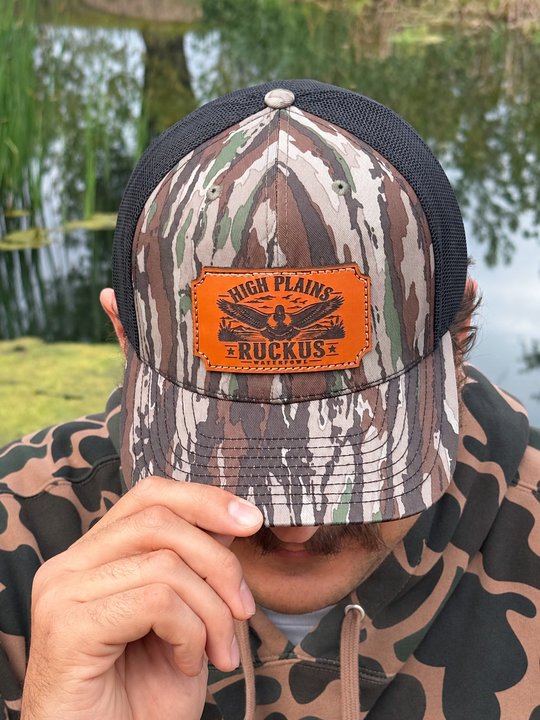 High Plains Ruckus Waterfowl - Flat Bill Snapback Trucker Cap - Realtree Original