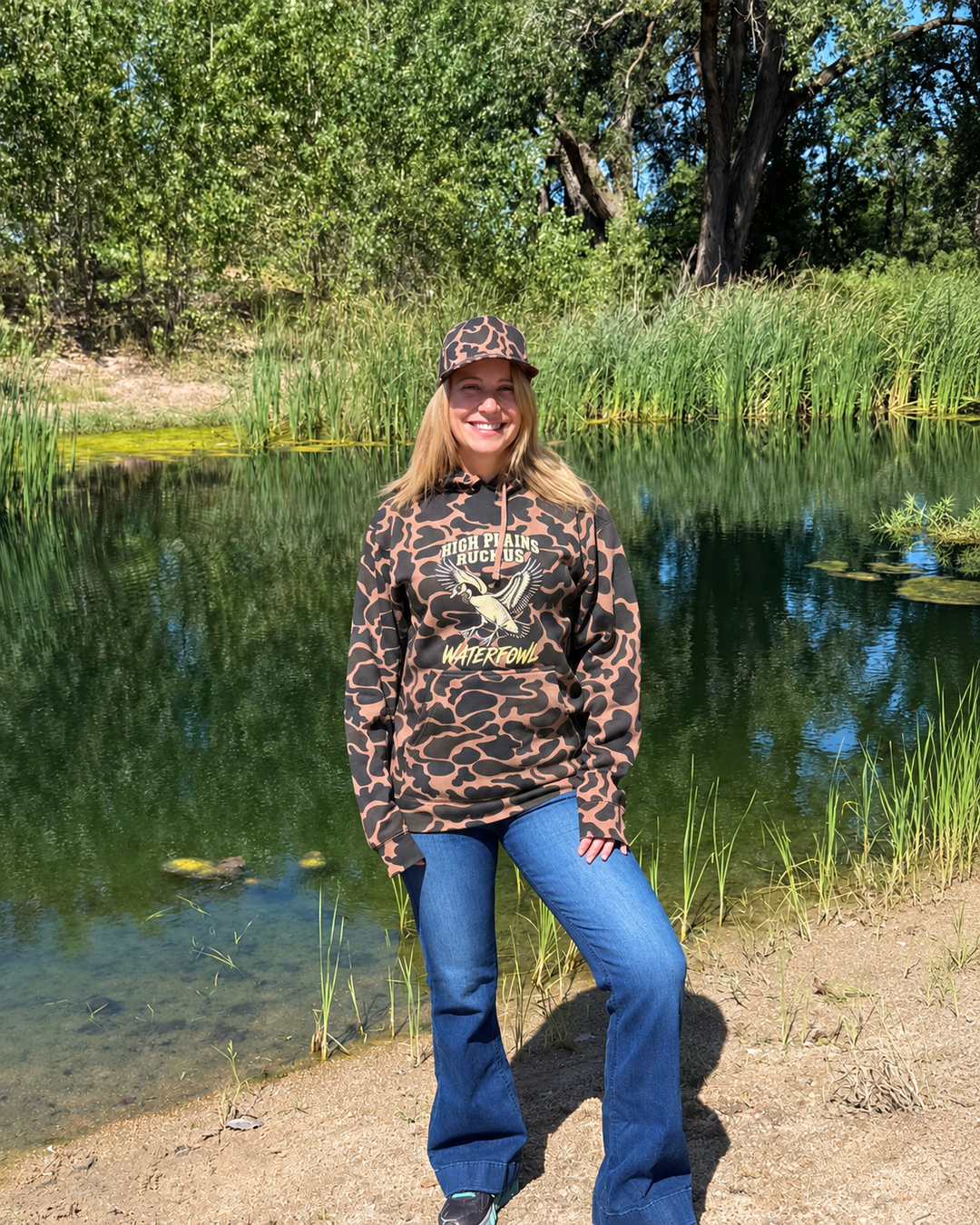 High Plains Ruckus Waterfowl Duck Hunter Camo Hoodie