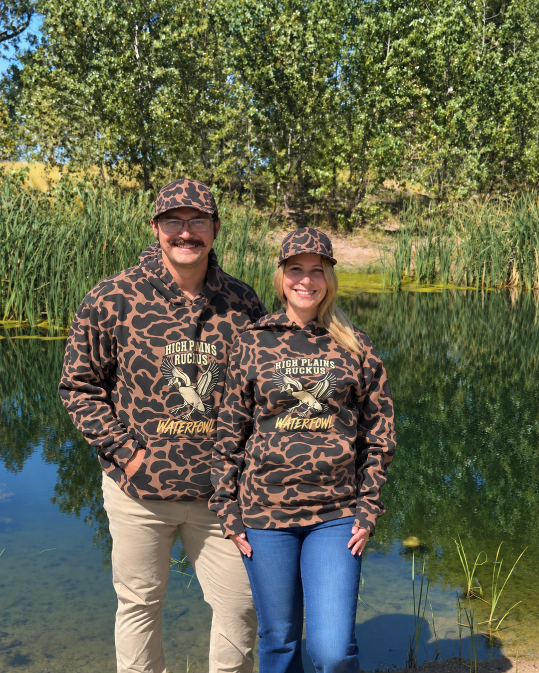 High Plains Ruckus Waterfowl Duck Hunter Camo Hoodie