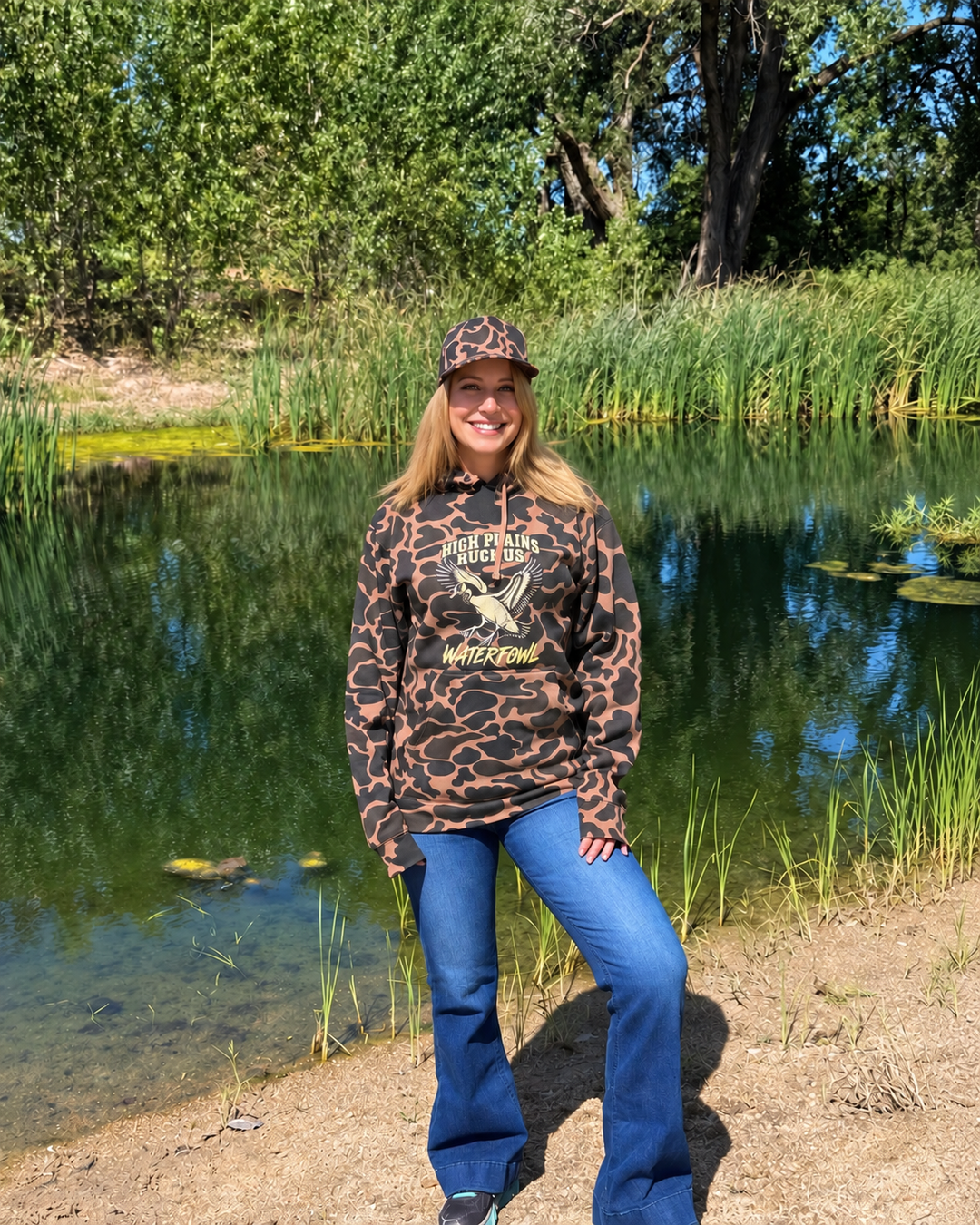 High Plains Ruckus Waterfowl Duck Hunter Camo Hoodie