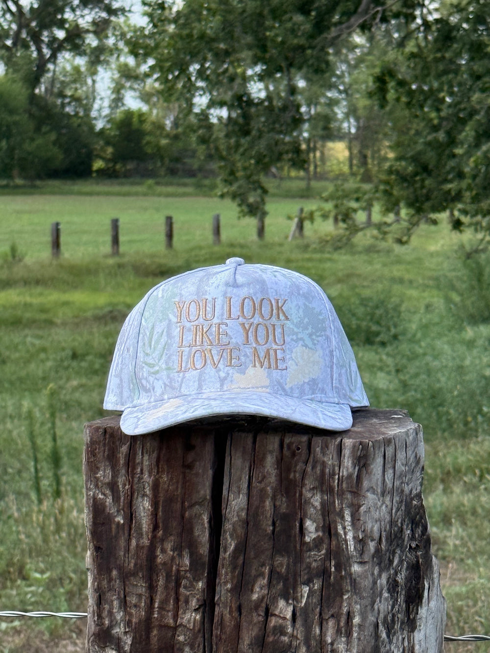 You Look Like You Love Me Ball Cap - White Wash Camo
