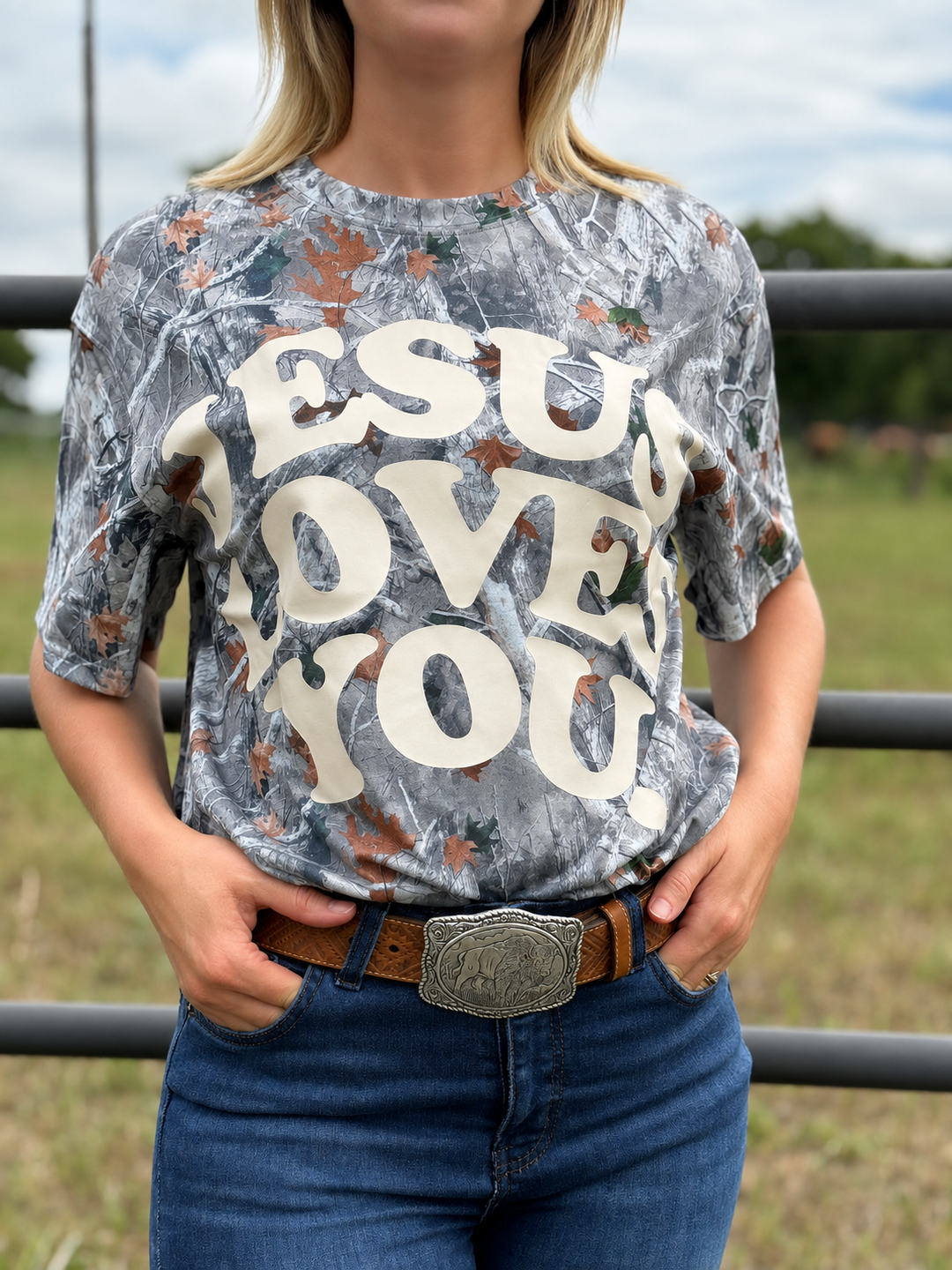 Faith &amp; Foliage Woodland Camo Tee