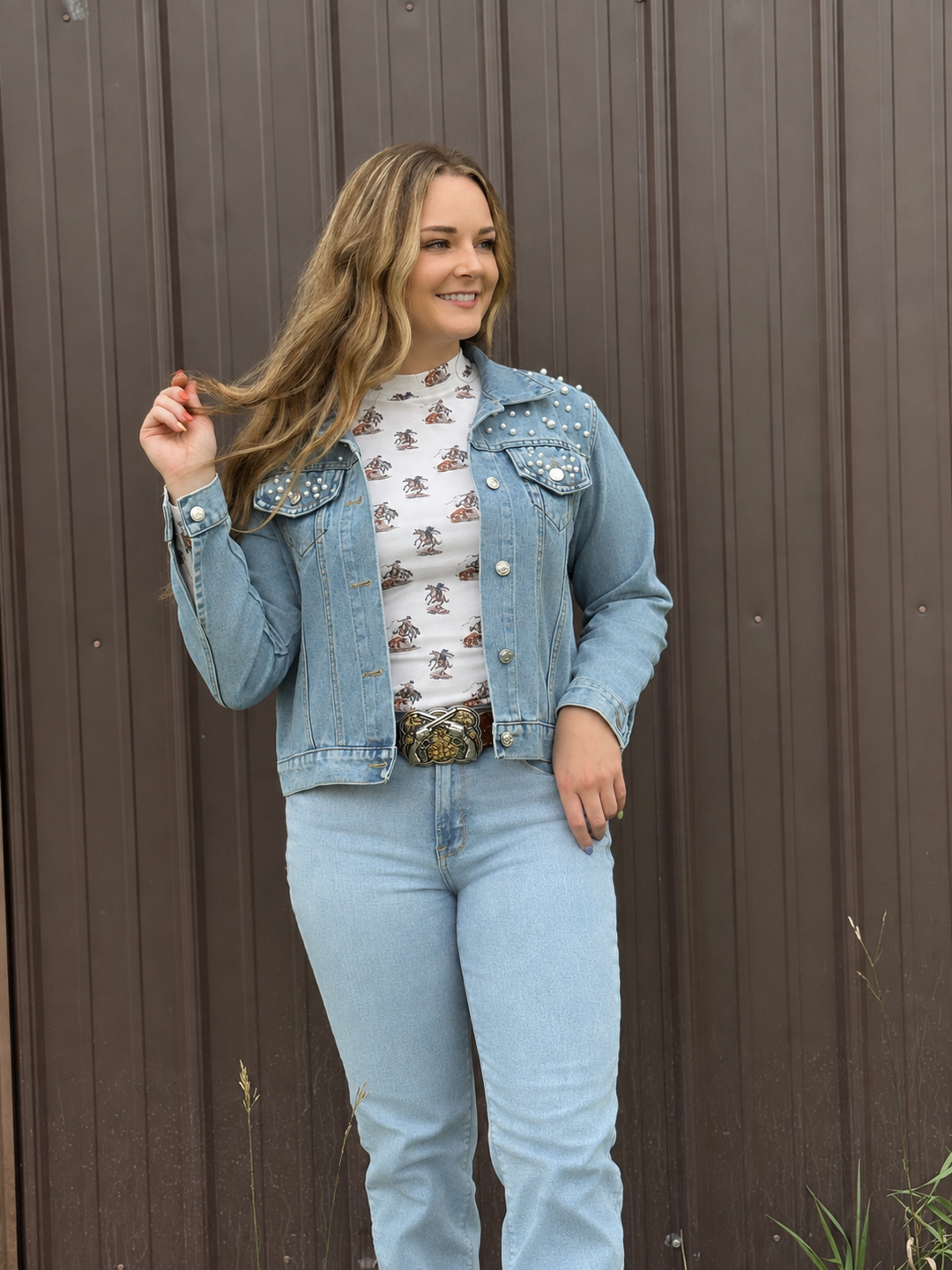 Rodeo-Pearl Denim Jacket