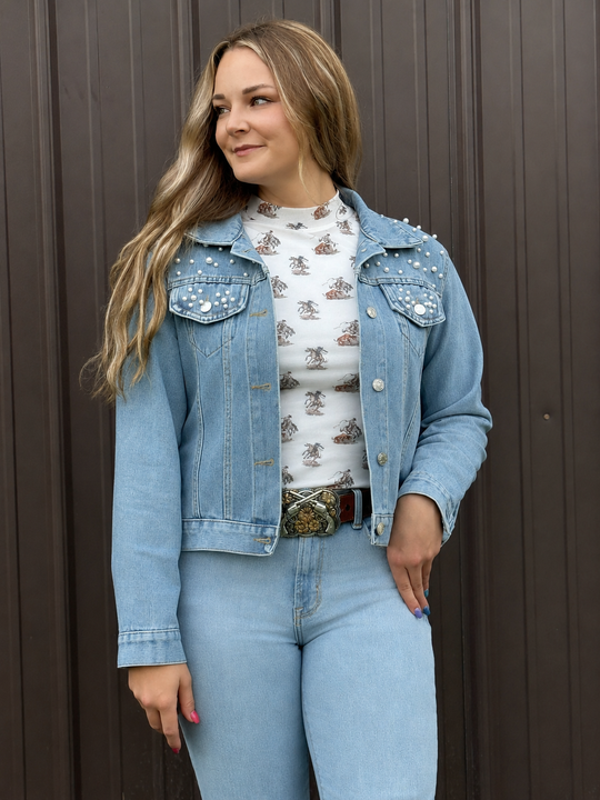 Bucking Bronc Long Sleeve Stretch Mesh Top