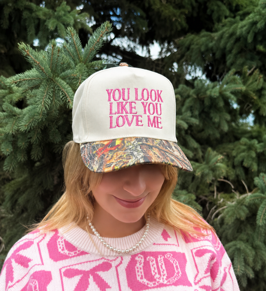 You Look Like You Love Me Ball Cap - Woodland Camo