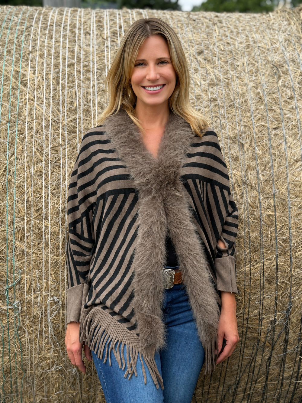 Black Hills Timber Fur Poncho