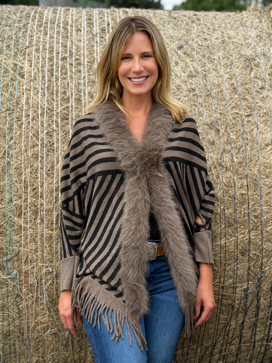 Black Hills Timber Fur Poncho