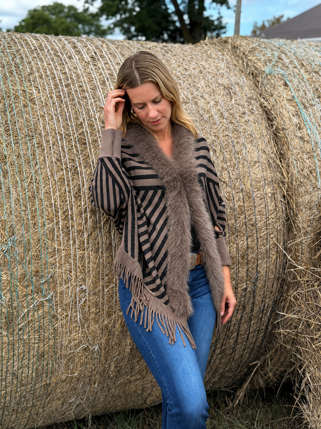 Black Hills Timber Fur Poncho