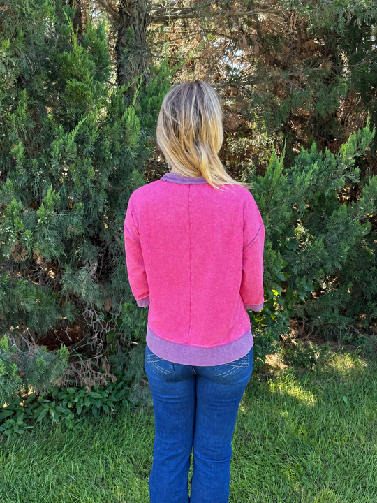 Wild Strawberry Bracelet-Sleeve Shirt
