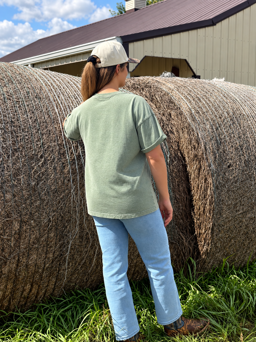 Freebird Tee - Stone Washed (Green)