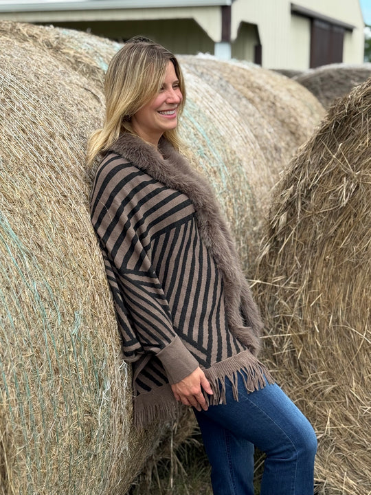 Black Hills Timber Fur Poncho
