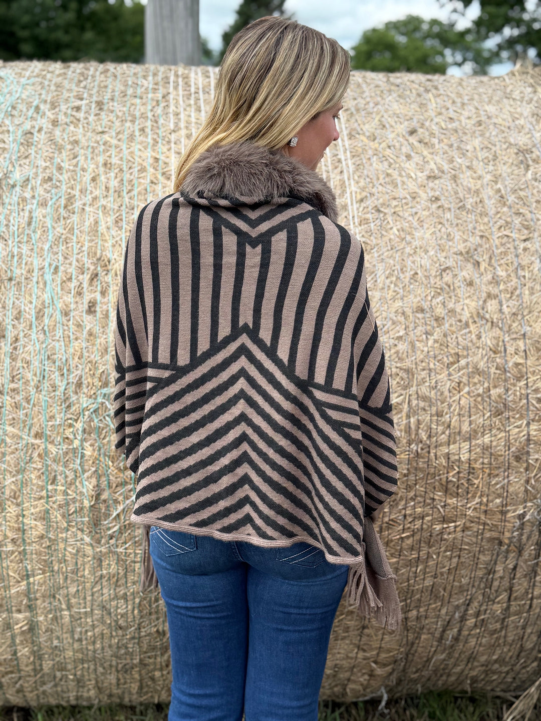 Black Hills Timber Fur Poncho